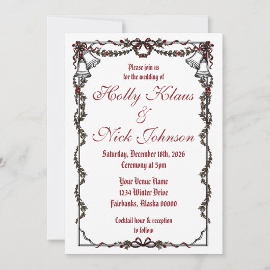 Winter Einladung (Vorderseite)