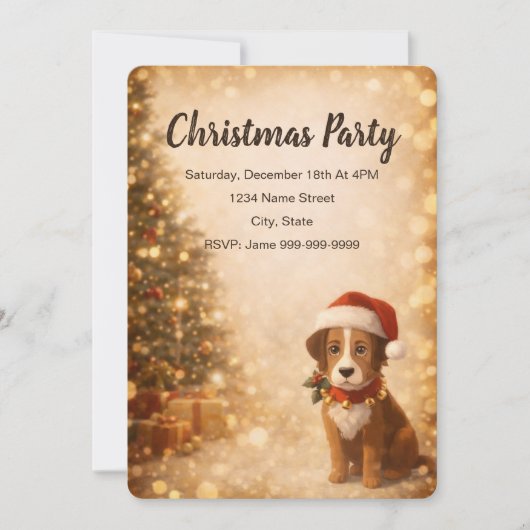 Winter Einladung (Vorderseite)