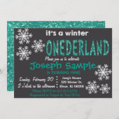 Winter Einladung ONEderland. Tafel. (Vorne/Hinten)