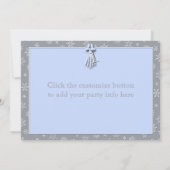 Winter Einlandjunge zum 1. Geburtstag Einladung (Rückseite)