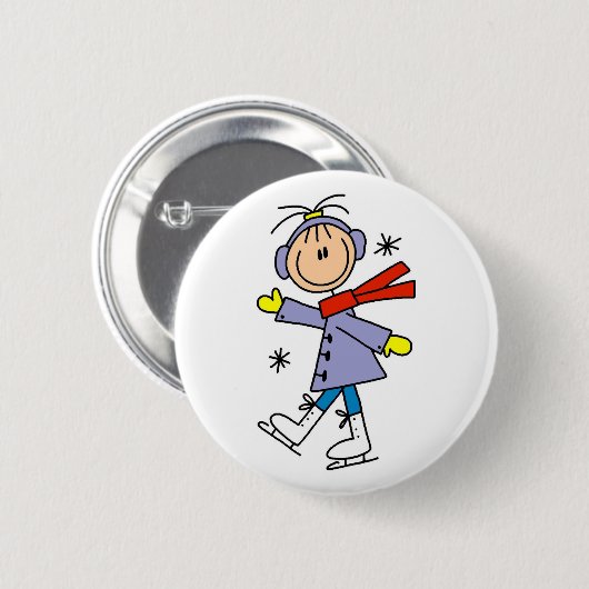 Winter-Eis-Skaten Button (Vorne & Hinten)