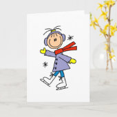 Winter-Eis-Skaten Karte (Gelbe Blume)