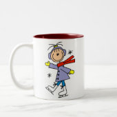 Winter-Eis-Skaten Zweifarbige Tasse (Links)