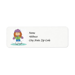 Winter-Eis-Skater-Adressen-Etikett