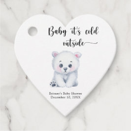 Winter Eisbär - Baby draußen kalt Geschenkanhänger