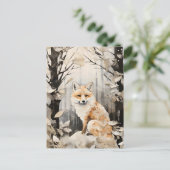 Winter Eisbär-Liebhaber Postkarte (Stehend Vorderseite)