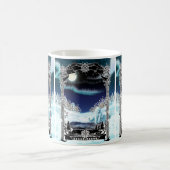 Winter-Eisbären-Teich mit Aurora Kaffeetasse (Mittel)
