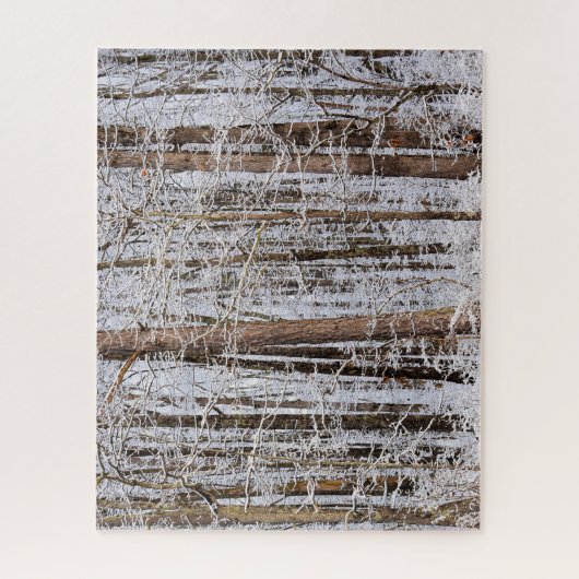 Winter-Eissturm im Wald - 16x20 Zoll Puzzle (Vertikal)