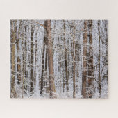 Winter-Eissturm im Wald - 16x20 Zoll Puzzle (Horizontal)