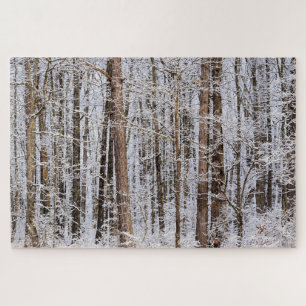 Winter-Eissturm im Wald - 20x30 Zoll Puzzle