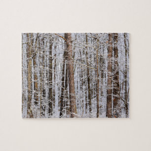 Winter-Eissturm im Wald - 8 x 10 Zoll Puzzle