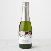 Winter Elegance Mini Champagner Flaschenetiketten Schaumweinetikett (Vorderseite)