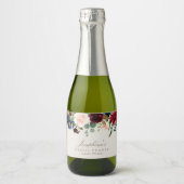 Winter Elegance Mini Sparkling Weinflaschen Labels Schaumweinetikett (Vorderseite)