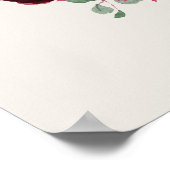 Winter Elegance Wedding Welcome Sign Poster (Ecke)