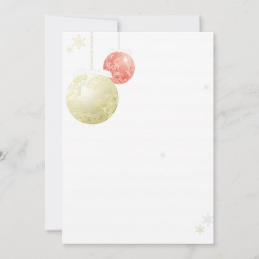 Winter Elegance Weihnachten Hochzeit Einladung (Rückseite)