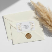 Winter Elegance with Cream Bow Address Label Adressaufkleber