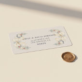 Winter Elegance with Cream Bow Address Label Adressaufkleber