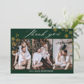 Winter Elegant 3 Foto Vielen Dank Dankeskarte (Stehend Vorderseite)