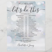 Winter-Elegant-Script-Hochzeitsplan Zeitachse (Vorderseite)