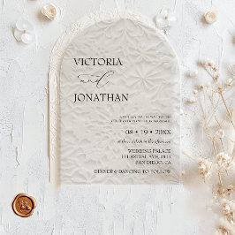 Winter Elegant Simple Wedding Acryleinladungen