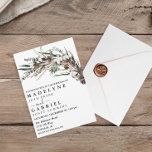 Winter Elegant Watercolor Wedding Cotton Einladung<br><div class="desc">This design may be personalized in the area provided by changing the photo and/or text. Or it can be customized by clicking Personalize this Template and then choosing the click to customize further option and delete or change the color of the background, add text, change the text color or style,...</div>