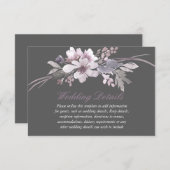 Winter Elegante Blumenzeitsempfehlung Begleitkarte (Vorne/Hinten)