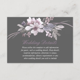 Winter Elegante Blumenzeitsempfehlung Begleitkarte