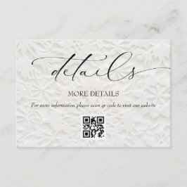 Winter Elegante Hochzeiten Details Begleitkarte