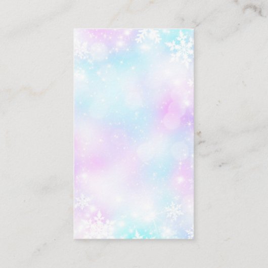 Winter Eleganter Honeymoon Fund online mit QR Code Begleitkarte (Rückseite)