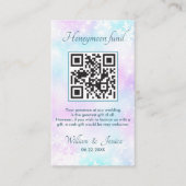 Winter Eleganter Honeymoon Fund online mit QR Code Begleitkarte (Vorderseite)