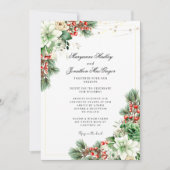 Winter Eleganter QR Code Hochzeit Einladung (Vorderseite)