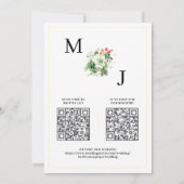 Winter Eleganter QR Code Hochzeit Einladung (Rückseite)
