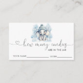 Winter Elephant Baby Dusche schätzt, wie viele Can Begleitkarte (Vorderseite)