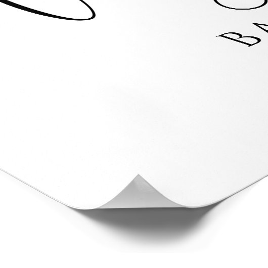 Winter Elephant Baby Dusche Willkommen Poster (Ecke)