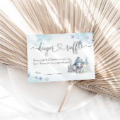 Winter Elephant Boy Babydusche Windelwanne Raffel Begleitkarte