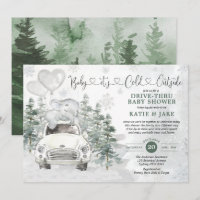 Winter Elephant Snowy Forest Drive by Baby Dusche