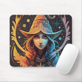 Winter Elf Whimsy: Schönes Logo-Design Mousepad (Mit Mouse)