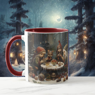 Winter Elves Tee mit einem Mausfreund geben einen  Tasse