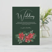 Winter Emerald Green Weihnachtsfeier Einladung (Stehend Vorderseite)