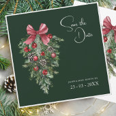 Winter Emerald Green Weihnachtsfeier Save The Date