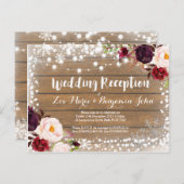 Winter Empfang Hochzeitskarten Einladungspostkarte (Vorne/Hinten)