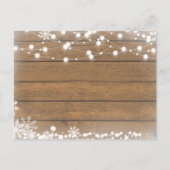 Winter Empfang Hochzeitskarten Einladungspostkarte (Rückseite)