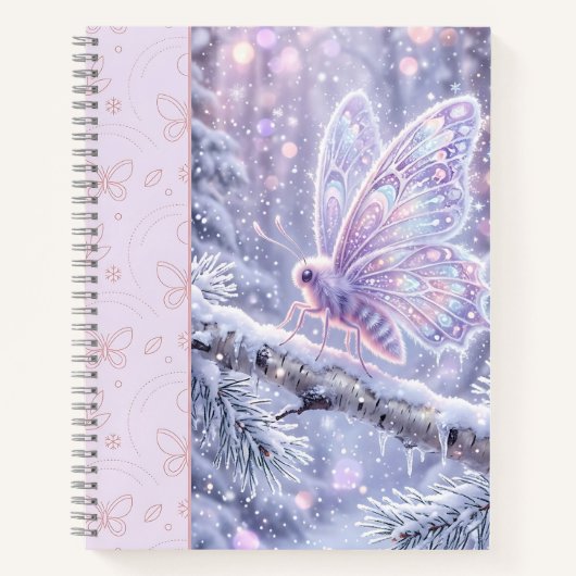 Winter-Enchanted-Schmetterling Notizblock (Vorderseite)