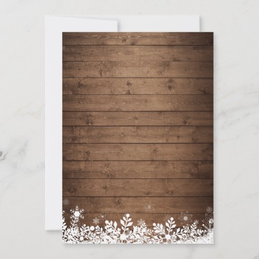 Winter Engagement Party Snowflakes String Lights Einladung (Rückseite)