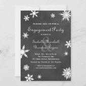 Winter Engagement Party Zeit, Champagner zu trinke Einladung (Rückseite)
