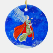 Winter-Engel Keramikornament (Hinten)