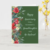 Winter-Enkelin und ihr Ehemännchen-Jubiläum Karte (Gelbe Blume)