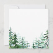 Winter er oder sie Geschlecht offenbaren Wald Einladung (Rückseite)