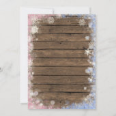 Winter Er oder sie Socken Lebkuchen Gender-Bericht Einladung (Rückseite)