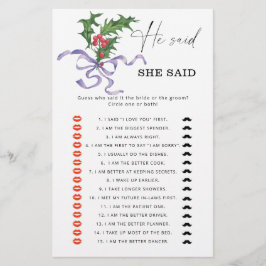 Winter Er sagte, sie habe Brautparty